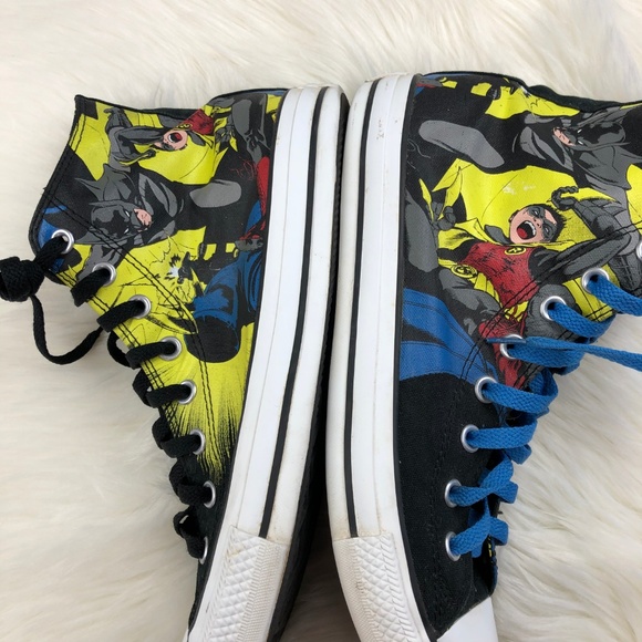 Converse Batman High-Top Sneakers - Black, Yellow, Blue main image 6